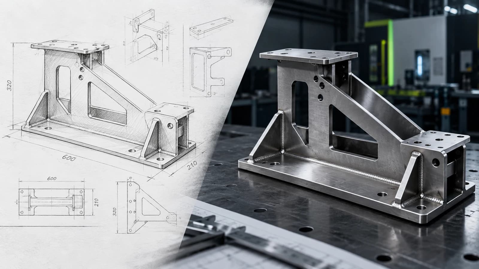From a rough engineering sketch to a finished fabricated metal assembly